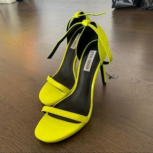 Steve Madden strappy neon heels